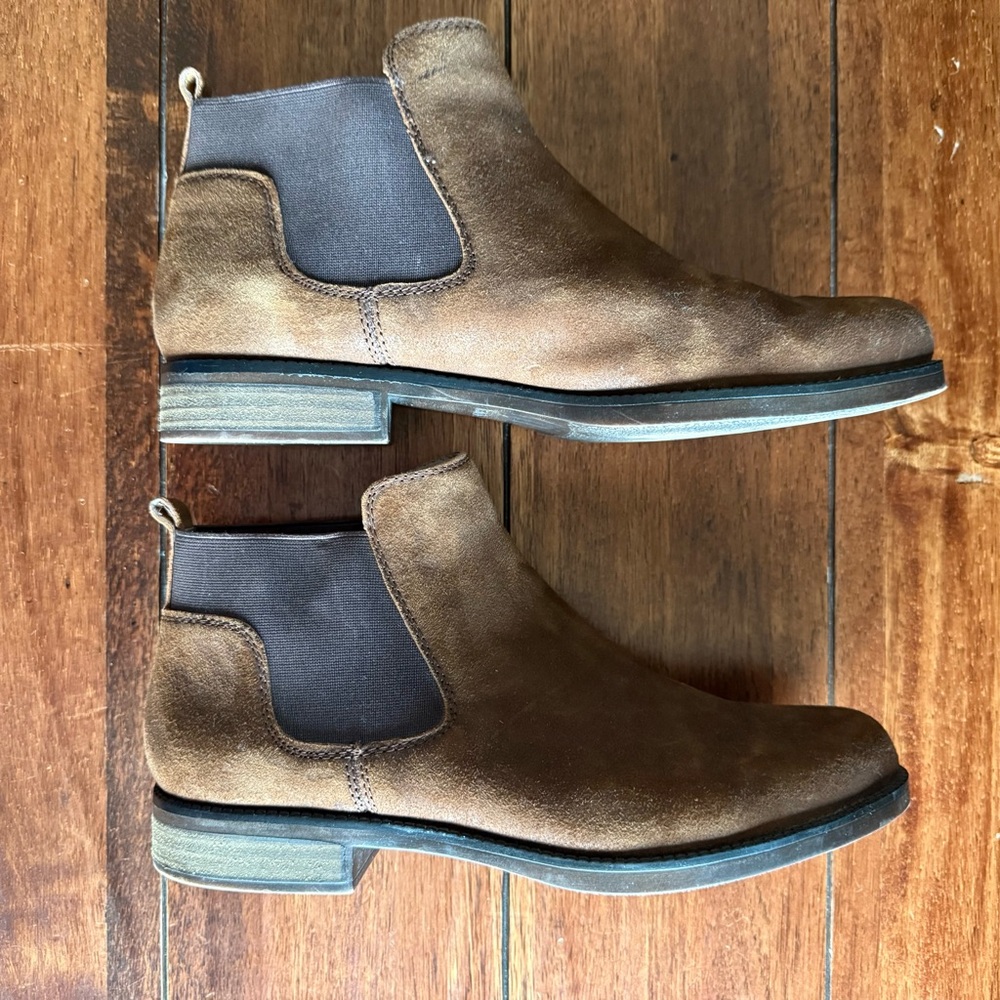Women’s Franco Sarto Brown Leather Chelsea Boot Size 10